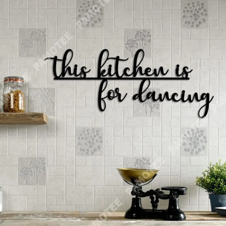 This Kitchen Is For Dancing Cooking Chef Metal Sign, Wall Hanging Gift