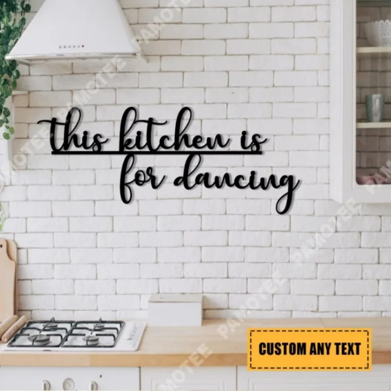 This Kitchen Is For Dancing Cooking Chef Metal Sign, Wall Hanging Gift