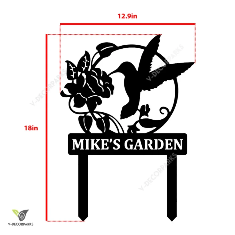 Personalized Garden Stake Metal Sign, Garden Stake Metal Sign, Personalized Garden Sign, Custom Garden Sign, Garden Name Metal Sign