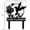 Personalized Garden Stake Metal Sign, Garden Stake Metal Sign, Personalized Garden Sign, Custom Garden Sign, Garden Name Metal Sign