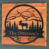 Great Outdoors Moose Monogram, Cut Metal Sign, Metal Wall Art, Metal House Sign