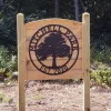 Oak Tree Monogram, Cut Metal Sign, Metal Wall Art, Metal House Sign
