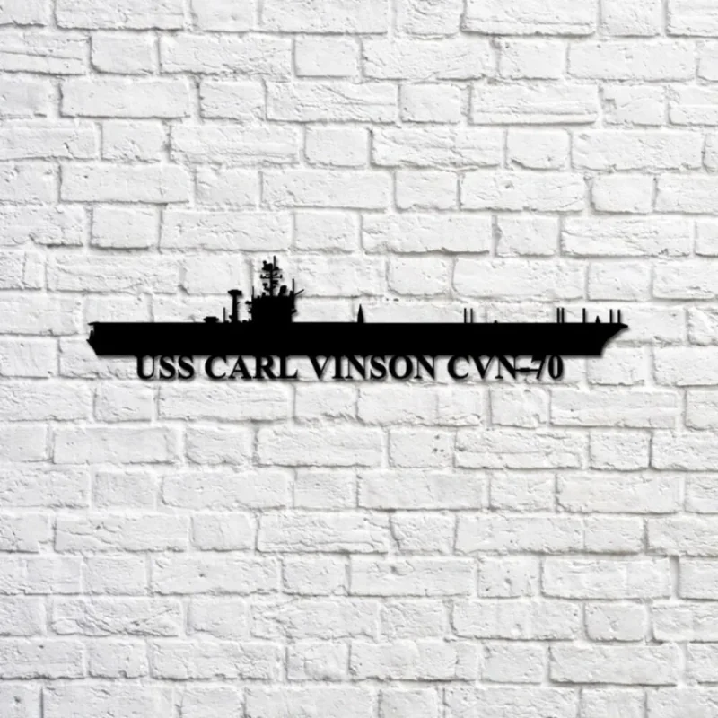 Uss Carl Vinson Cvn-70 Navy Ship Metal Sign, Memory Wall Metal Sign Gift For Navy Veteran