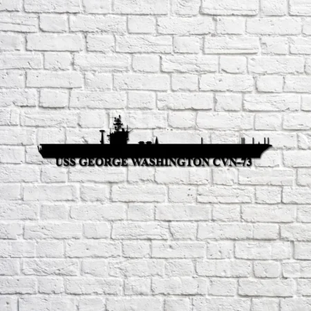 Uss George Washington Cv-73 Aircraft Carrier Navy Ship Metal Sign, Memory Wall Metal Sign Gift For Navy Veteran