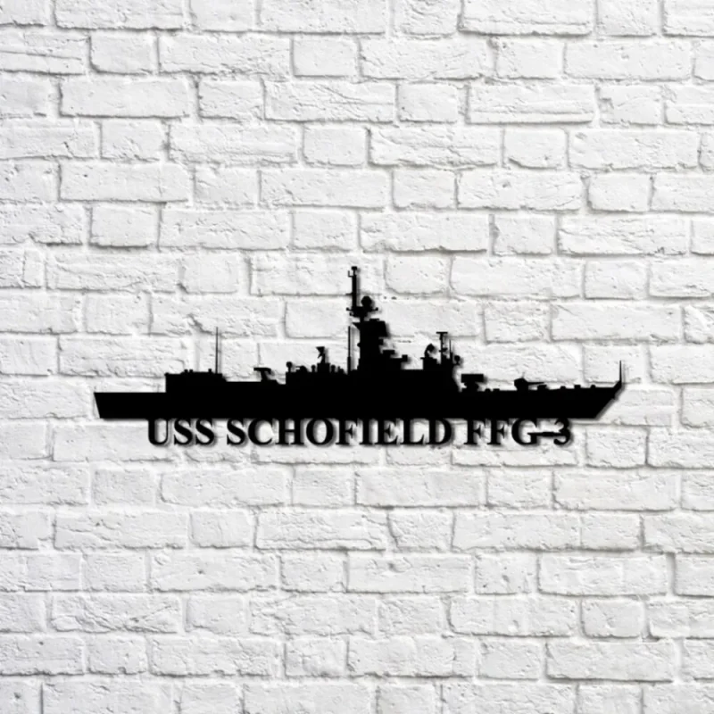 Uss Schofield Ffg-3 Navy Ship Metal Sign, Memory Wall Metal Sign Gift For Navy Veteran