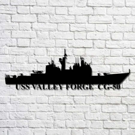 Uss Valley Forge Cg-50 Navy Ship Metal Art, Custom Us Navy Ship Cut Metal Sign, Gift For Navy Veteran, Navy Ships Silhouette Metal Art