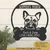 French Bulldog's House Dog Lovers Personalized Metal Sign Cut Metal Sign