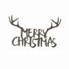Merry Christmas Antler Sign - Rustic Christmas Decor - Reindeer Sign - Holiday Decor - Christmas Door Hanger - Christmas Metal Wall Art