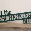 Let The Shenanigans Begin Sign, Metal Wall Art, St. Patrick's Day Decor, Custom Metal Sign, Word Art, Wall Words, Funny Wall Quote