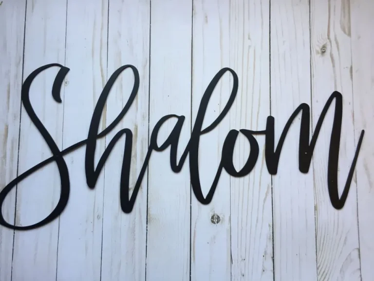 Shalom Metal Sign, Metal Wall Art, Housewarming Gift, Metal Words, Greeting Sign, Shalom Sign