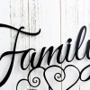 Family Metal Wall Art, Hearts, Family Sign, Metal Sign, Family Decor, Family Wall Decor, Wedding Gift, Wall Hanging