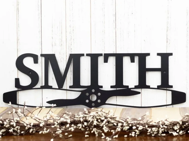 Custom Family Name Sign, Pilot Gift, Metal Wall Decor, Custom Family Sign, Aviation, Airplane, Personalized Sign, Last Name Sign