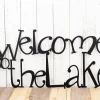 Welcome To The Lake Metal Sign, Lake House Decor, Metal Wall Art, Outdoor Sign, Sign, Lake Wall Decor, Cabin Decor, Metal Wall Decor