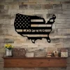 American Flag Metal Sign With Last Name, Usa Flag Wall Art, U.s. Flag Family Name Sign, Patriotic Gift, Military Gifts, 4th Of July Art