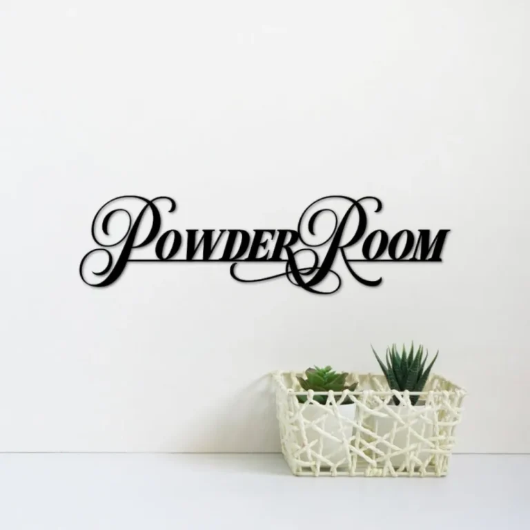 Metal Powder Room Sign, Restroom Decor, Metal Wall Art, Bathroom Decor, Powder Room Wall Art, Powder Room Decor, Restroom Decoration