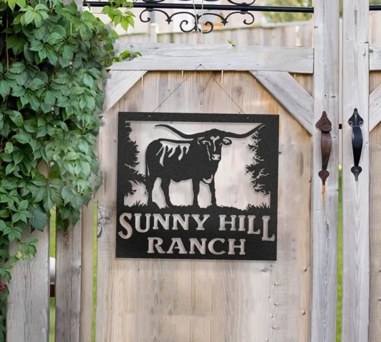 Customize Metal Longhorn Sign, Longhorn Sign Indoor Or Outdoor Farm Sign