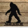 Bigfoot Personalized Metal Sign, Personalized Sasquatch Metal Sign, Custom Name Sasquatch Sign, Custom Bigfoot Sign