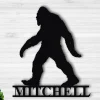 Bigfoot Personalized Metal Sign, Personalized Sasquatch Metal Sign, Custom Name Sasquatch Sign, Custom Bigfoot Sign