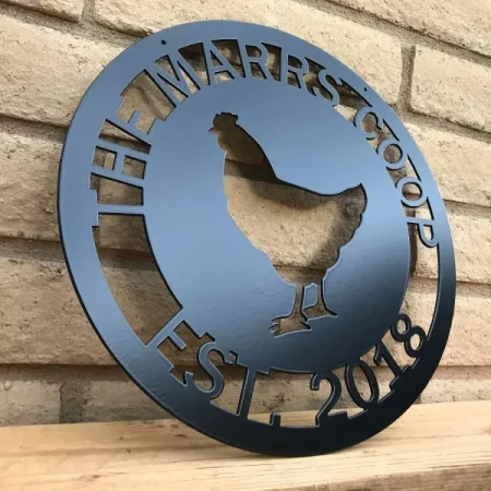 Custom Chicken Coop Sign, Metal Chicken Coop Sign, Personalized Chicken Coop Sign