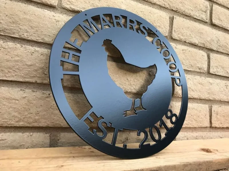 Custom Chicken Coop Sign, Metal Chicken Coop Sign, Personalized Chicken Coop Sign