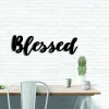 Blessed Metal Sign, Metal Wall Art, Blessed Sign, Metal Words, Metal Wall Decor, Metal Signs, Housewarming Gift