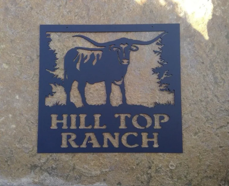 Customize Metal Longhorn Sign, Longhorn Sign Indoor Or Outdoor Farm Sign