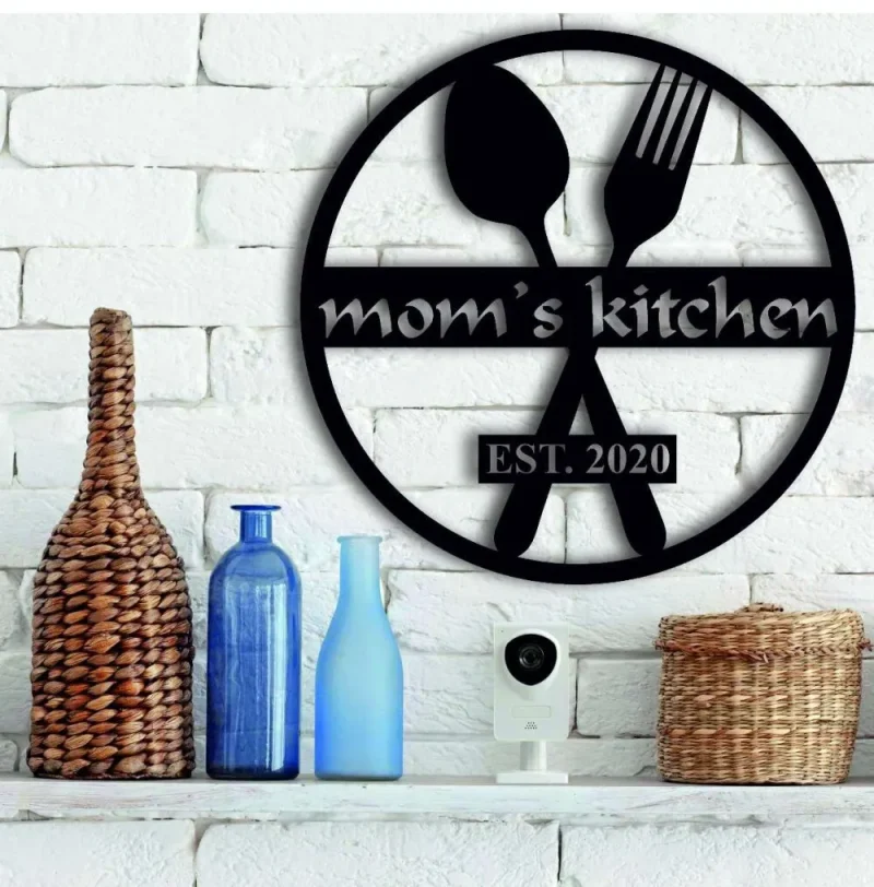 Custom Metal Sign For Kitchen, Mom's Kitchen Metal Sign, Personalized Kitchen Signs, Mothers Day Gift, Custom Kitchen Sign Wall Decor