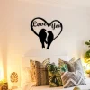 Love Birds - Love You Sign Cut From Steel - Metal - Love Birds Sign - Metal Decor Love - Unique Gift Wall Decor - Valentines Day Gift