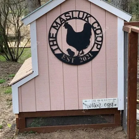 Custom Hen House Sign, Hen House Coop Sign, Our Little Coop Sign Metal Sign, Metal Chicken Coop Sign, Personalized Chicken Coop Sign