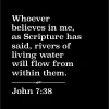 John 7:38 Scripture Metal Sign - John 7-38 Metal Wall Decor - Bible Verse Metal Wall Art - John Bible Verse Metal Sign