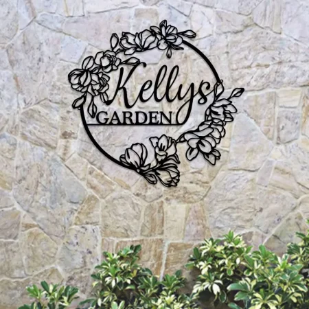 Personalized Garden Metal Sign, Garden Decor, Custom Name, Gift For Gardener, Gift For Plant Mom, Garden Accessories, Outdoor Decor