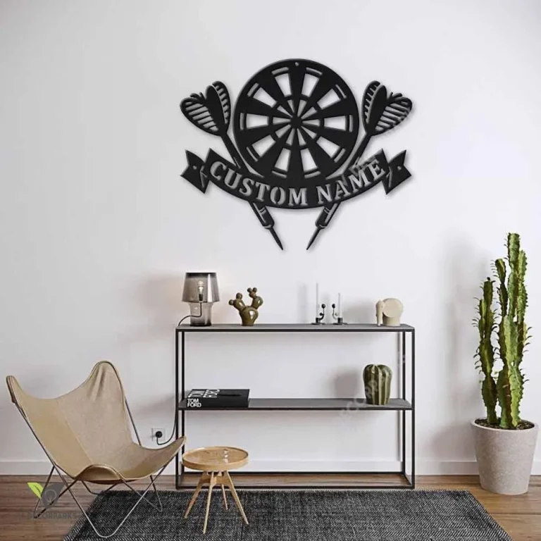 Personalized Darts Sport Monogram Metal Sign Art, Custom Darts Sport Metal Sign, Hobbie Gifts, Sport Gift, Birthday Gift