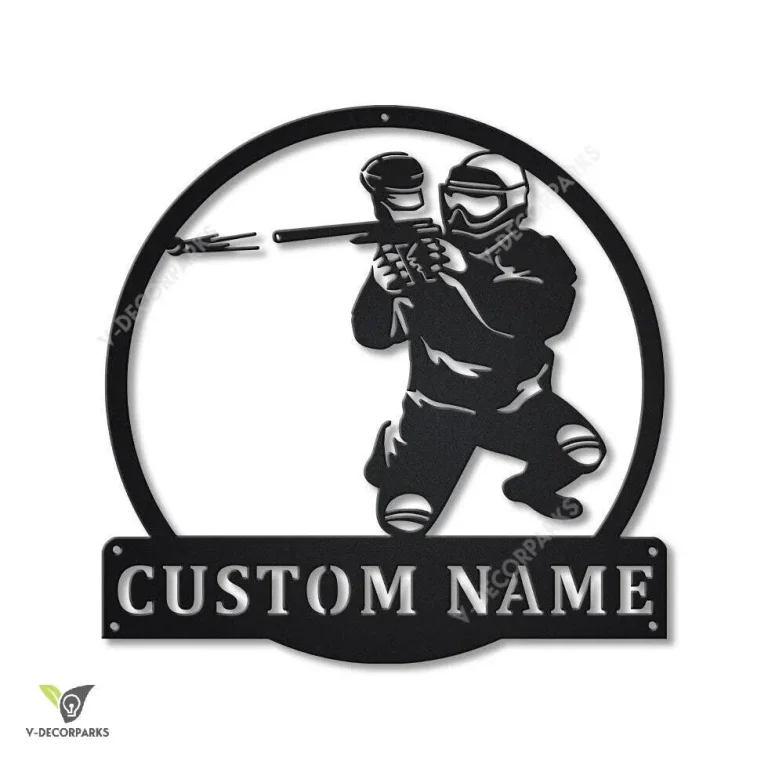 Personalized Paintball Monogram Metal Sign Art, Custom Paintball Metal Sign, Hobbie Gifts, Sport Gift, Birthday Gift