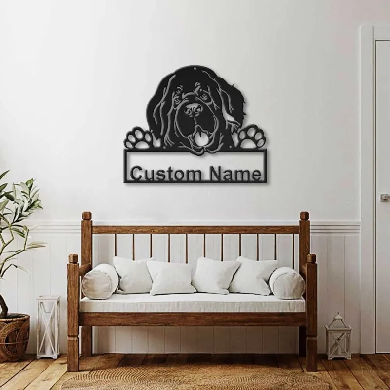 Personalized Newfoundland Dog Metal Sign Art, Custom Newfoundland Dog Metal Sign, Father's Day Gift, Pets Gift, Birthday Gift