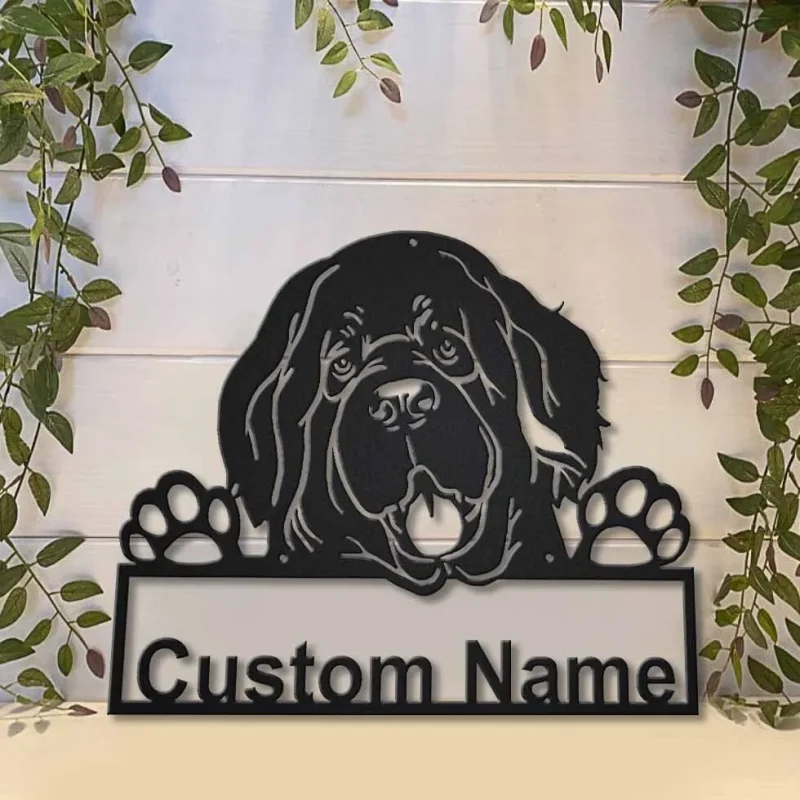 Personalized Newfoundland Dog Metal Sign Art, Custom Newfoundland Dog Metal Sign, Father's Day Gift, Pets Gift, Birthday Gift