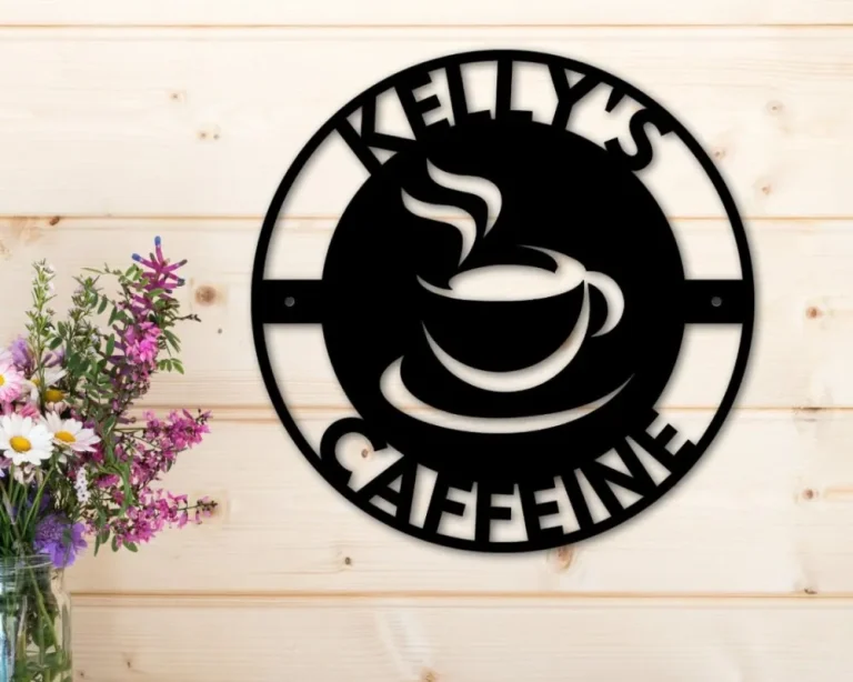 Personalized Coffee Bar Sign, Coffee Bar Decor, Kitchen Sign, Custom Coffee Sign, Kitchen Wall Decor, Coffee Bar Ideas, Metal Coffee Sign