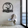 Personalized Shark Monogram Metal Sign Art, Custom Shark Monogram Metal Sign, Birthday Gift, Animal Funny, Father's Day Gift