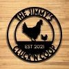 Cluck'n Coop Sign, Our Little Coop Sign, Metal Sign, Metal Chicken Coop Sign, Personalized Chicken Coop Sign, Chicks, Chicken Name Sign
