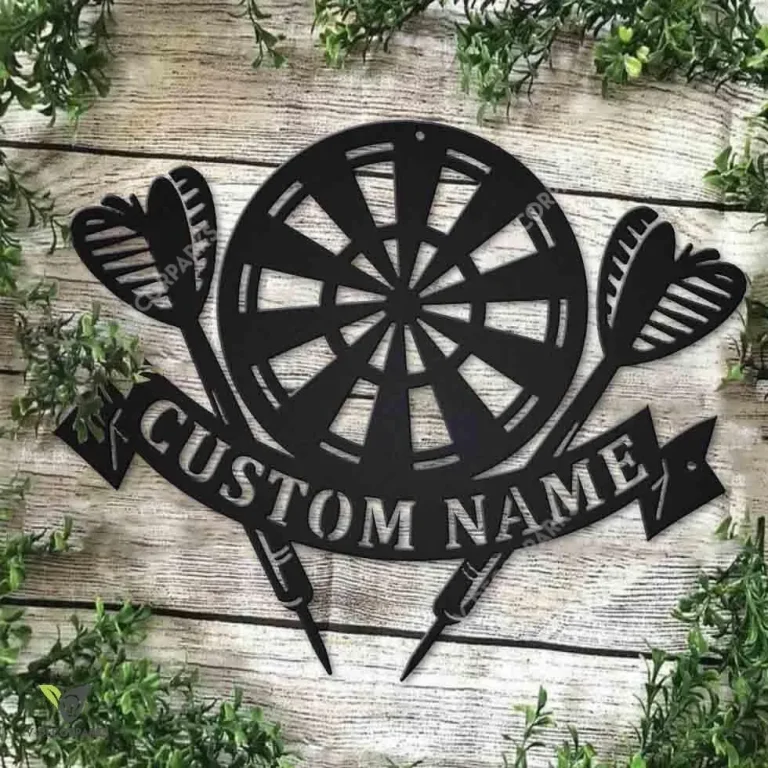 Personalized Darts Sport Monogram Metal Sign Art, Custom Darts Sport Metal Sign, Hobbie Gifts, Sport Gift, Birthday Gift