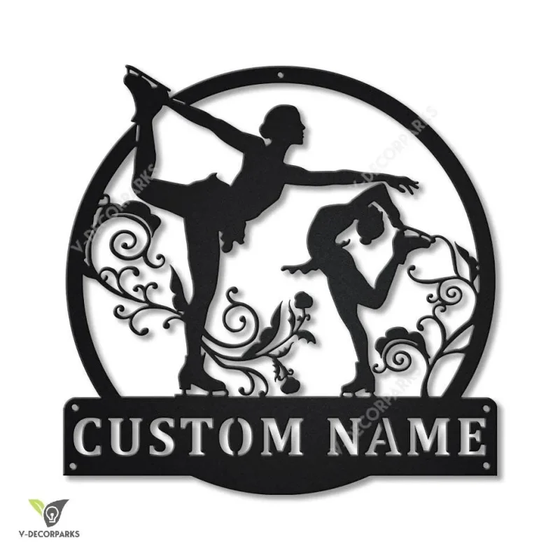 Personalized Figure Skating Sport Monogram Metal Sign Art, Custom Figure Skating Sport Metal Sign, Hobbie Gifts, Sport Gift