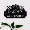 Personalized Workshop Metal Sign, Metal Workshop Sign, Custom Workshop Sign, Garage Sign, Fathers Day Gift, Dad's Workshop Sign