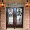 Monogram Door Hanger, Metal Acm Door Wreath, Front Porch Or Back Patio Decor, Custom Initial Gift Idea