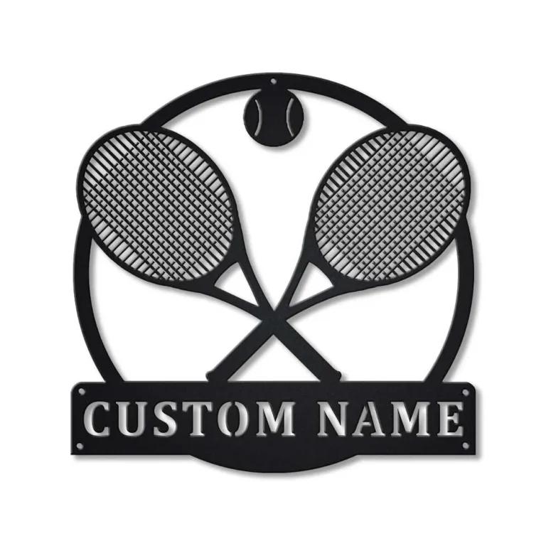 Personalized Tennis Monogram Metal Sign Art, Custom Tennis Monogram Metal Sign, Hobbie Gifts, Sport Gift, Birthday Gift