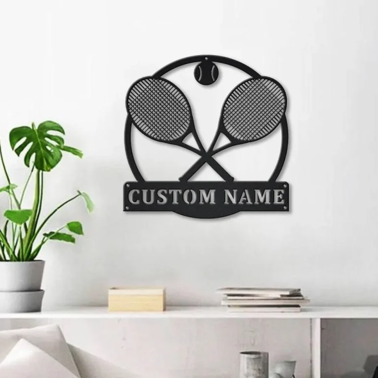 Personalized Tennis Monogram Metal Sign Art, Custom Tennis Monogram Metal Sign, Hobbie Gifts, Sport Gift, Birthday Gift