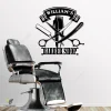 Personalized Barber Shop Equipment Metal Sign, Barber Shop Sign, Custom Hairstylist Sign, Gifts For Hairdresser, Haircut Salon, Home Decor
