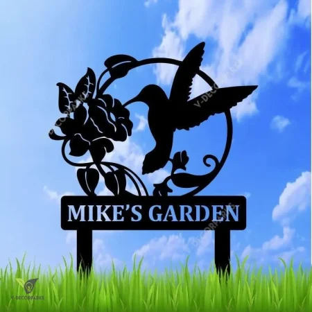 Personalized Garden Stake Metal Sign, Garden Stake Metal Sign, Personalized Garden Sign, Custom Garden Sign, Garden Name Metal Sign