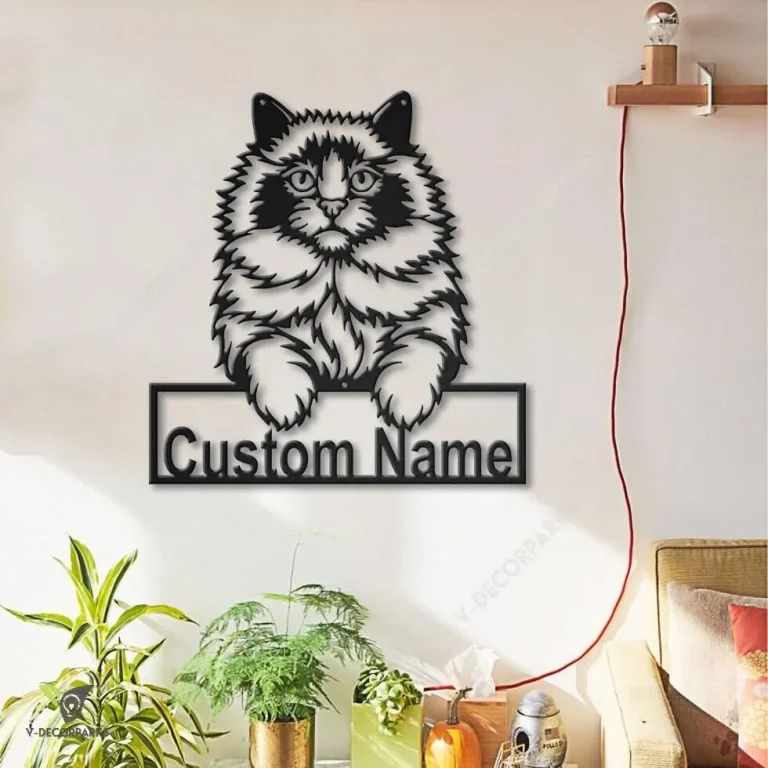 Personalized Ragdoll Cat Metal Sign Art, Custom Ragdoll Cat Metal Sign, Animal Gift, Pets Gift, Birthday Gift