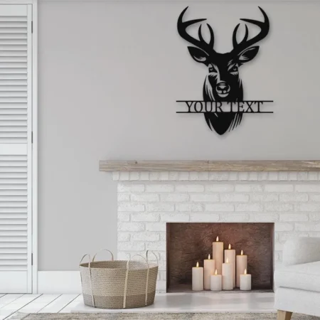 Personalized Deer Hunting Metal Wall, Housewarming Gift, Wall Decor, Hunting Lover Gift, Gift For Hunter, Gift For Father's Day, Metal Sign
