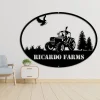 Metal Tractor Sign , Monogram, Farm Sign, Metal Name Sign, Wedding Monogram, Anniversary, Outdoor, Door Hanger, Housewarming Gift