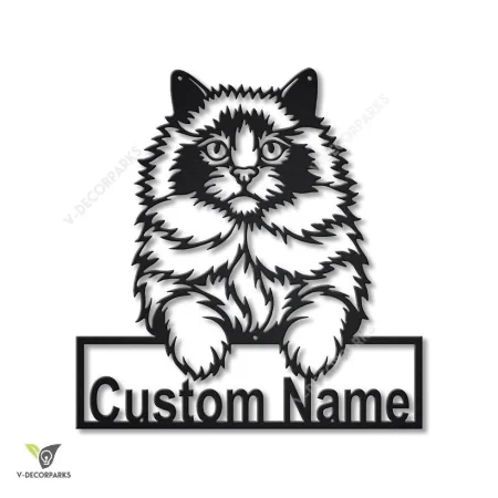 Personalized Ragdoll Cat Metal Sign Art, Custom Ragdoll Cat Metal Sign, Animal Gift, Pets Gift, Birthday Gift